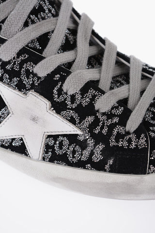 Sneakers Base SUPER-STAR In Strass con Logo All-Over