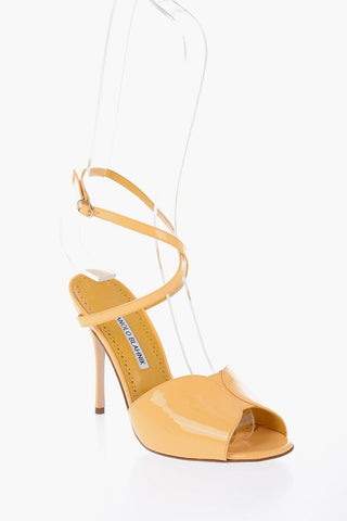 Patent Leather HOURANI Ankle-Strap Sandals Heel 10.5cm