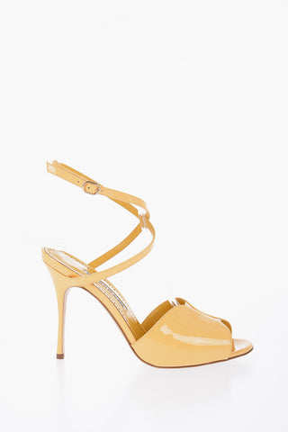 Patent Leather HOURANI Ankle-Strap Sandals Heel 10.5cm