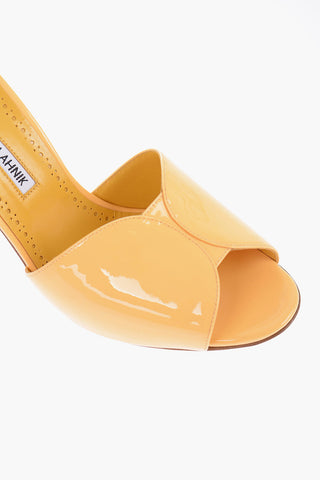 Patent Leather HOURANI Ankle-Strap Sandals Heel 10.5cm