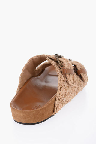 Solid Color LENNYO Sandals with Double Buckle