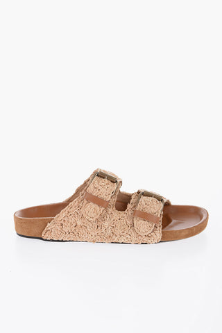 Solid Color LENNYO Sandals with Double Buckle