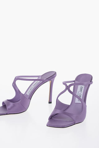Square Toe Satin ANISE Sandals Heel 9.5cm