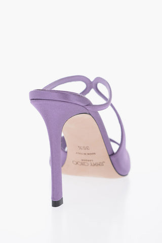 Square Toe Satin ANISE Sandals Heel 9.5cm