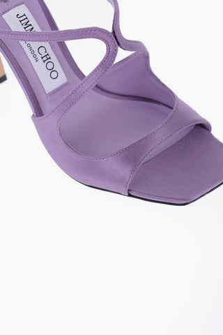 Square Toe Satin ANISE Sandals Heel 9.5cm