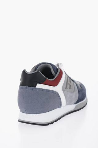 Two-Tone Suede And Fabric low-Top Sneakers