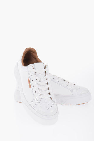 Textured Leather LADYBUG Low-Top Sneakers with Logoed Sole
