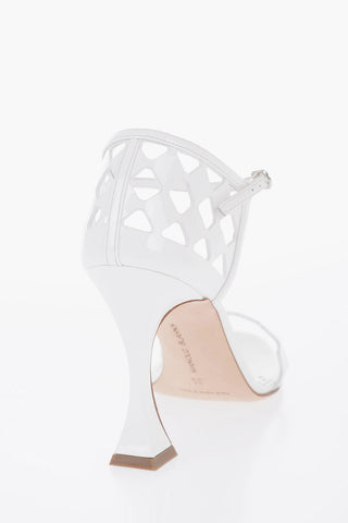 Patent Leather KALUN Ankle-Strap Sandals with Cut-Out Details Heel 9.5cm
