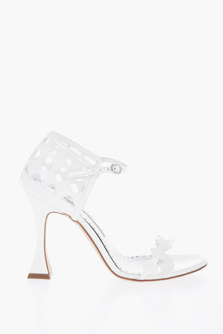 Patent Leather KALUN Ankle-Strap Sandals with Cut-Out Details Heel 9.5cm