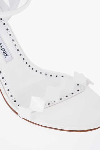 Patent Leather KALUN Ankle-Strap Sandals with Cut-Out Details Heel 9.5cm
