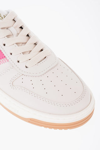 Leather Low-Top Sneakers with Suede Details