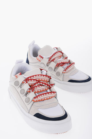 Sneakers Basse TICINELLA in Camoscio e Tessuto con Maxi Lacci