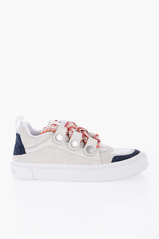 Sneakers Basse TICINELLA in Camoscio e Tessuto con Maxi Lacci