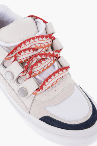 Sneakers Basse TICINELLA in Camoscio e Tessuto con Maxi Lacci