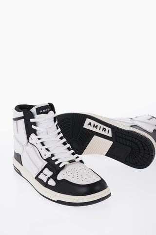 Two-Tone Leather SKEL High Top Sneakers