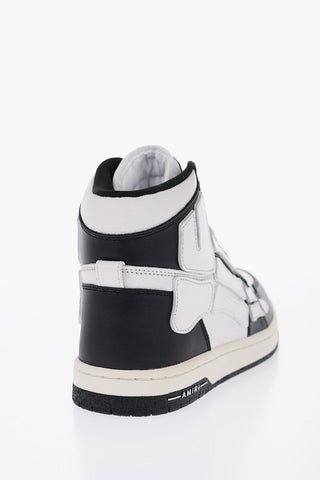 Two-Tone Leather SKEL High Top Sneakers