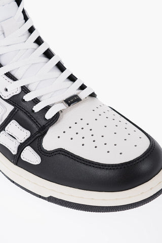 Two-Tone Leather SKEL High Top Sneakers