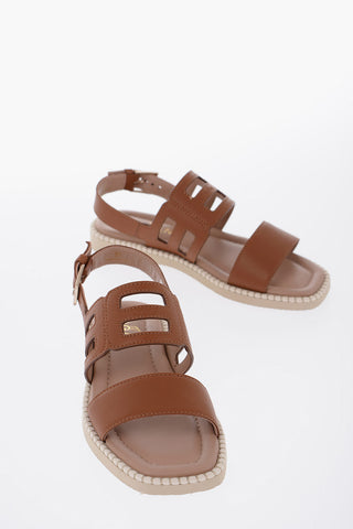 Leather Ankle-Strap Sandals