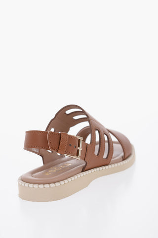 Leather Ankle-Strap Sandals