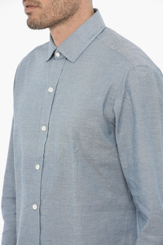 Spread Collar Cotton Shirt