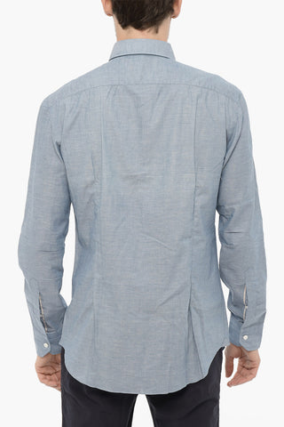Spread Collar Cotton Shirt