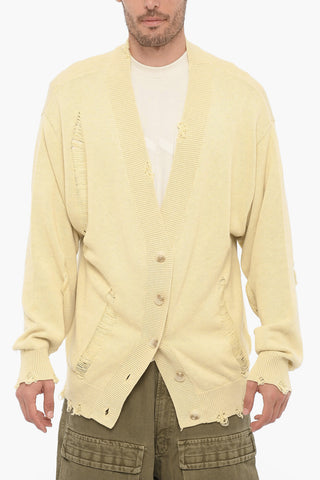 Maxi Distressed Cotton Cardigan