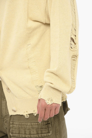 Maxi Distressed Cotton Cardigan