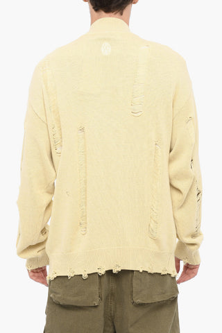 Maxi Distressed Cotton Cardigan