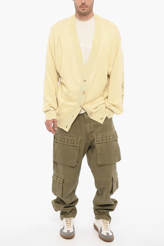 Maxi Distressed Cotton Cardigan