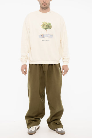 Crew-Neck Sweatshirt with Frontal Maxi Print