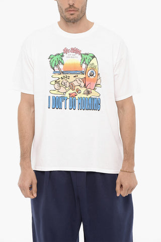 Crew-Neck cotton T-shirt with Frontal Print