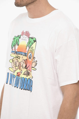Crew-Neck cotton T-shirt with Frontal Print