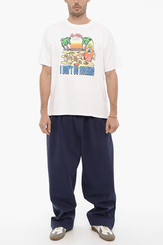 Crew-Neck cotton T-shirt with Frontal Print
