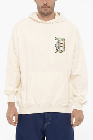 Cotton Hoodie with Monogram Embroidery