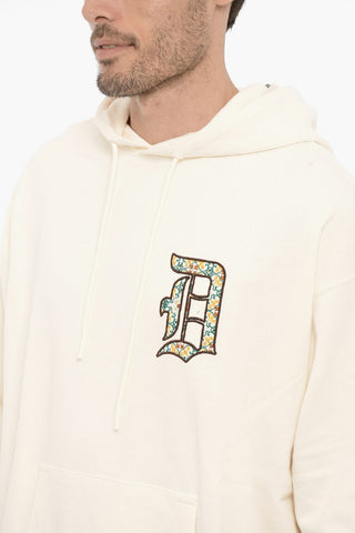 Cotton Hoodie with Monogram Embroidery