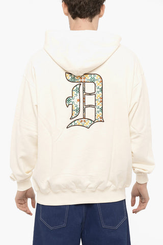 Cotton Hoodie with Monogram Embroidery