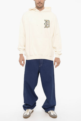 Cotton Hoodie with Monogram Embroidery