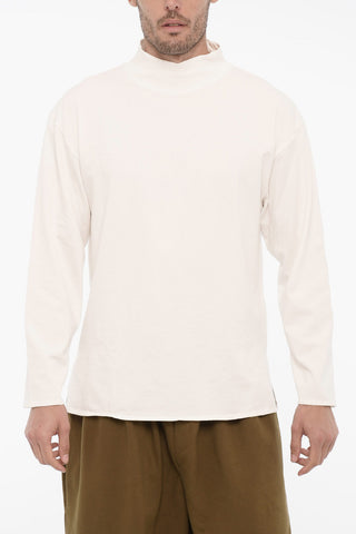 T-Shirt a Collo Alto a Manica Lunga
