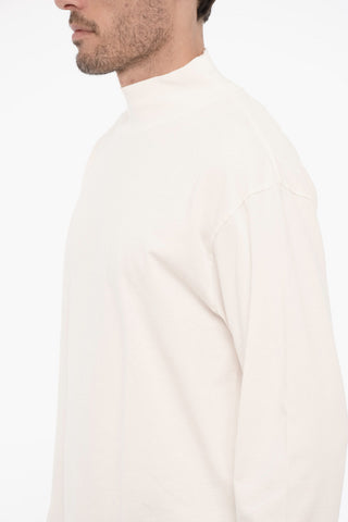 T-Shirt a Collo Alto a Manica Lunga