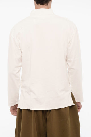 T-Shirt a Collo Alto a Manica Lunga