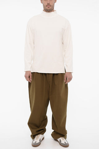 T-Shirt a Collo Alto a Manica Lunga