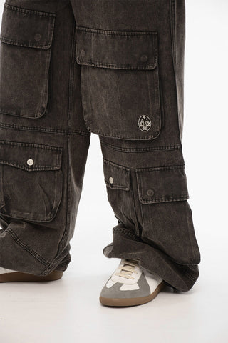 Wide Leg Cargo Jeans 35cm