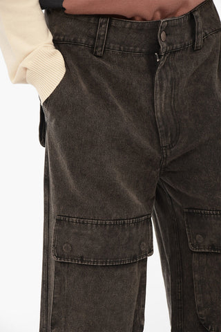 Wide Leg Cargo Jeans 35cm