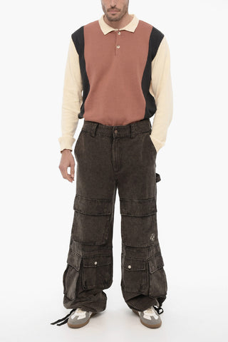 Wide Leg Cargo Jeans 35cm