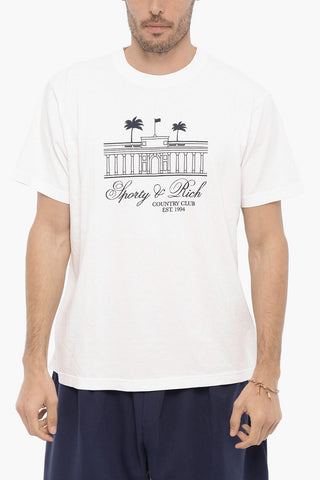 T-shirt Girocollo in Cotone con Stampa