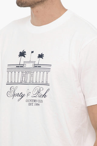 T-shirt Girocollo in Cotone con Stampa