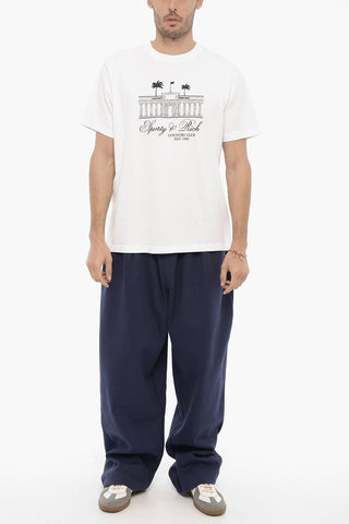 T-shirt Girocollo in Cotone con Stampa