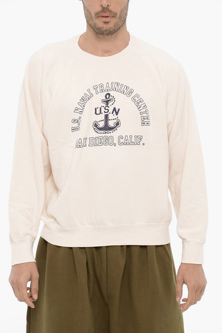 Brushed Cotton Sweatshirt with Contrast-Print