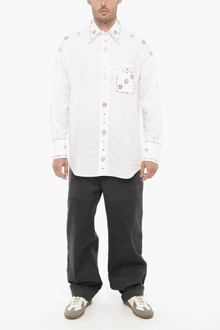 All-Over Jewels Cotton Popeline Shirt