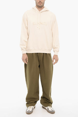 Cotton Hoodie With Maxi Logo